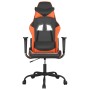 Silla gaming de masaje cuero sintético negro y naranja en Sillas gaming | Comprar online en Foru.es