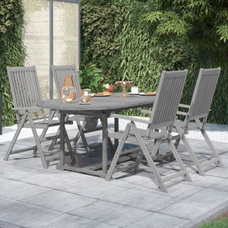 Juego de comedor de jardín 5 piezas madera maciza de acacia de vidaXL, Conjuntos de jardín - Ref: Foro24-3079653, Precio: 483...