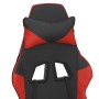 Silla gaming de masaje y reposapiés cuero sintético negro rojo en Sillas gaming | Comprar online en Foru.es