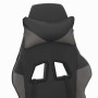 Silla gaming de masaje y reposapiés cuero sintético negro gris en Sillas gaming | Comprar online en Foru.es