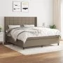 Cama box spring con colchón tela gris taupe 160x200 cm de vidaXL, Camas y somieres - Ref: Foro24-3131445, Precio: 614,24 €, D...
