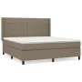 Cama box spring con colchón tela gris taupe 160x200 cm de vidaXL, Camas y somieres - Ref: Foro24-3131445, Precio: 614,24 €, D...