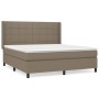 Cama box spring con colchón tela gris taupe 160x200 cm de vidaXL, Camas y somieres - Ref: Foro24-3131445, Precio: 580,70 €, D...