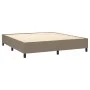 Cama box spring con colchón tela gris taupe 160x200 cm de vidaXL, Camas y somieres - Ref: Foro24-3131445, Precio: 614,24 €, D...