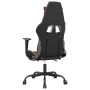 Silla gaming masaje y reposapiés cuero sintético negro naranja en Sillas gaming | Comprar online en Foru.es
