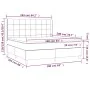 Cama box spring con colchón tela gris taupe 160x200 cm de vidaXL, Camas y somieres - Ref: Foro24-3131445, Precio: 614,24 €, D...