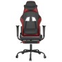 Silla gaming masaje reposapiés cuero sintético negro rojo tinto en Sillas gaming | Comprar online en Foru.es