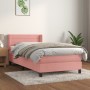 Cama box spring con colchón terciopelo rosa 80x200 cm de vidaXL, Camas y somieres - Ref: Foro24-3130990, Precio: 275,31 €, De...