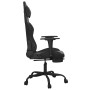 Silla gaming de masaje y reposapiés cuero sintético negro en Sillas gaming | Comprar online en Foru.es