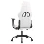 Silla gaming masaje y reposapiés cuero sintético blanco y rosa en Sillas gaming | Comprar online en Foru.es