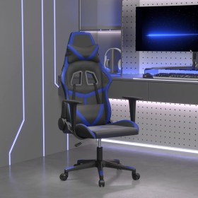Silla gaming de masaje cuero sintético negro y azul en Sillas gaming | Comprar online en Foru.es