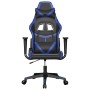 Silla gaming de masaje cuero sintético negro y azul en Sillas gaming | Comprar online en Foru.es