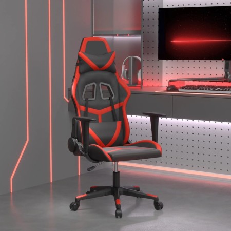Silla gaming de masaje cuero sintético negro y rojo en Sillas gaming | Comprar online en Foru.es