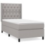 Cama box spring con colchón tela gris claro 80x200 cm de vidaXL, Camas y somieres - Ref: Foro24-3131625, Precio: 331,39 €, De...
