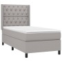 Cama box spring con colchón tela gris claro 80x200 cm de vidaXL, Camas y somieres - Ref: Foro24-3131625, Precio: 331,39 €, De...