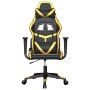 Silla gaming de masaje cuero sintético negro y dorado en Sillas gaming | Comprar online en Foru.es