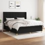 Cama box spring con colchón tela negro 160x200 cm de vidaXL, Camas y somieres - Ref: Foro24-3132003, Precio: 628,04 €, Descue...