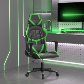 Silla gaming de masaje cuero sintético negro y verde en Sillas gaming | Comprar online en Foru.es