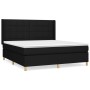 Cama box spring con colchón tela negro 160x200 cm de vidaXL, Camas y somieres - Ref: Foro24-3132003, Precio: 628,04 €, Descue...