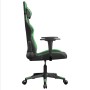 Silla gaming de masaje cuero sintético negro y verde en Sillas gaming | Comprar online en Foru.es