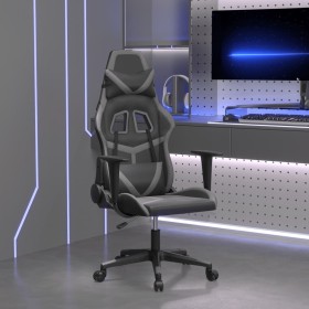 Silla gaming de masaje cuero sintético negro y gris en Sillas gaming | Comprar online en Foru.es