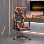 Silla gaming de masaje cuero sintético negro y naranja en Sillas gaming | Comprar online en Foru.es