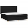 Cama box spring con colchón tela negro 160x200 cm de vidaXL, Camas y somieres - Ref: Foro24-3131843, Precio: 601,16 €, Descue...