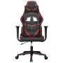 Silla gaming de masaje cuero sintético negro y rojo vino tinto en Sillas gaming | Comprar online en Foru.es