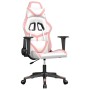Silla gaming de masaje cuero sintético blanco y rosa en Sillas gaming | Comprar online en Foru.es