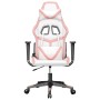 Silla gaming de masaje cuero sintético blanco y rosa en Sillas gaming | Comprar online en Foru.es