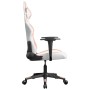 Silla gaming de masaje cuero sintético blanco y rosa en Sillas gaming | Comprar online en Foru.es