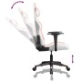 Silla gaming de masaje cuero sintético blanco y rosa en Sillas gaming | Comprar online en Foru.es