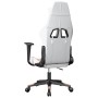 Silla gaming de masaje cuero sintético blanco y rosa en Sillas gaming | Comprar online en Foru.es