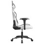 Silla gaming de masaje cuero sintético blanco y negro en Sillas gaming | Comprar online en Foru.es