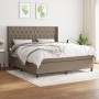 Cama box spring con colchón tela gris taupe 160x200 cm de vidaXL, Camas y somieres - Ref: Foro24-3131685, Precio: 647,18 €, D...