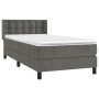 Cama box spring con colchón terciopelo gris oscuro 90x190 cm de vidaXL, Camas y somieres - Ref: Foro24-3131172, Precio: 309,2...