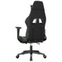 Silla gaming de masaje y reposapiés cuero sintético negro verde en Sillas gaming | Comprar online en Foru.es
