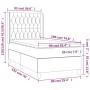 Cama box spring con colchón tela gris oscuro 90x190 cm de vidaXL, Camas y somieres - Ref: Foro24-3131634, Precio: 352,42 €, D...