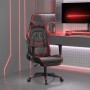 Silla gaming masaje reposapiés cuero sintético negro rojo tinto en Sillas gaming | Comprar online en Foru.es