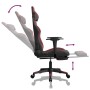 Silla gaming masaje reposapiés cuero sintético negro rojo tinto en Sillas gaming | Comprar online en Foru.es