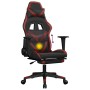 Silla gaming masaje reposapiés cuero sintético negro rojo tinto en Sillas gaming | Comprar online en Foru.es