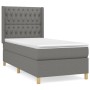 Cama box spring con colchón tela gris oscuro 100x200 cm de vidaXL, Camas y somieres - Ref: Foro24-3132210, Precio: 381,08 €, ...