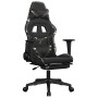 Silla gaming masaje reposapiés cuero sintético negro camuflaje en Sillas gaming | Comprar online en Foru.es