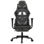 Silla gaming masaje reposapiés cuero sintético negro camuflaje en Sillas gaming | Comprar online en Foru.es