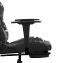 Silla gaming masaje reposapiés cuero sintético negro camuflaje en Sillas gaming | Comprar online en Foru.es