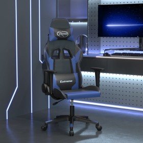Silla gaming de masaje cuero sintético negro y azul en Sillas gaming | Comprar online en Foru.es
