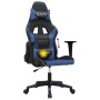 Silla gaming de masaje cuero sintético negro y azul en Sillas gaming | Comprar online en Foru.es