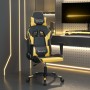 Silla gaming de masaje cuero sintético negro y dorado en Sillas gaming | Comprar online en Foru.es