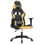 Silla gaming de masaje cuero sintético negro y dorado en Sillas gaming | Comprar online en Foru.es