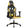 Silla gaming de masaje cuero sintético negro y dorado en Sillas gaming | Comprar online en Foru.es